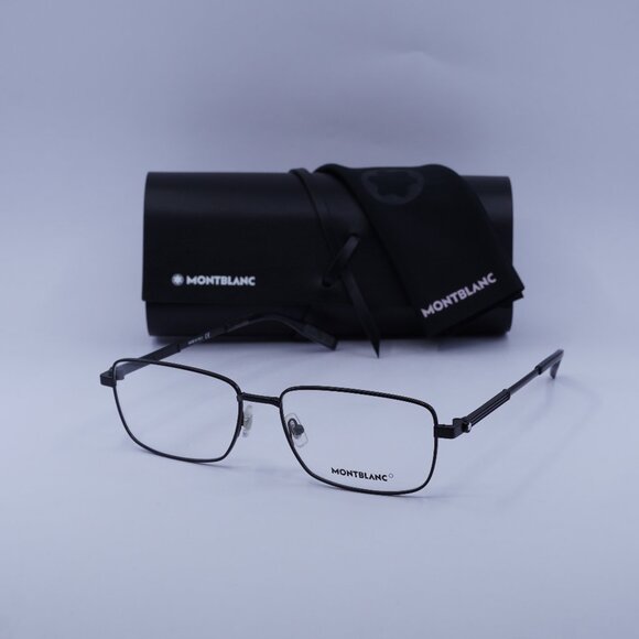 Montblanc MB0029O 004 Rectangle Eyeglasses 58mm – Black - Picture 1 of 10